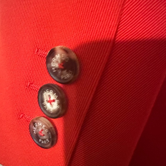 Elegant Hermes Orange Women's hunt master style riding frock. - Picture 5 of 8